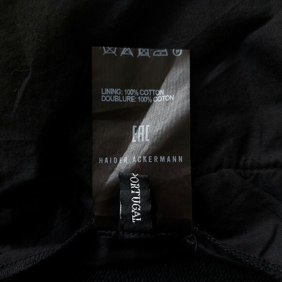 (SOLD) Haider Ackermann Black Perth Hoodie with Gold Floral Embroidery - Picture 8 of 16